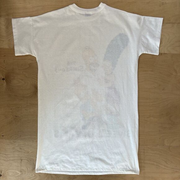 Vintage The Simpsons Sweet Dreams Shirt XL Long White 90s Cartoon Promo Sleeping - Picture 8 of 10